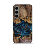 Galaxy S24 Wood Live Edge Phone Case - Jalynn (Teal & Gold, 816167)