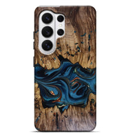 Galaxy S26 Ultra Wood Live Edge Phone Case - Jalynn (Teal & Gold, 816167)