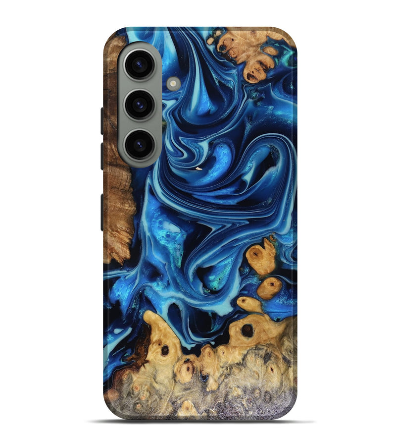 Galaxy S24 Plus Wood Live Edge Phone Case - Larry (Blue, 816168)