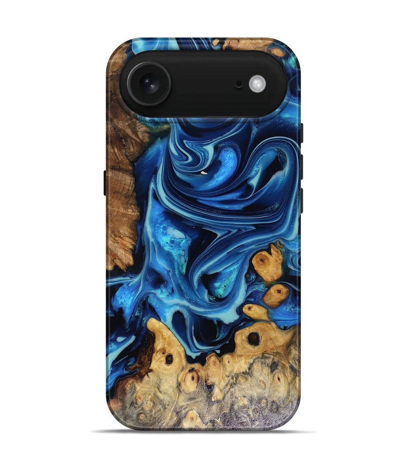 iPhone 17 Air Wood Live Edge Phone Case - Larry (Blue, 816168)