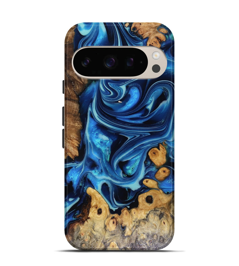 Pixel 10 Wood Live Edge Phone Case - Larry (Blue, 816168)