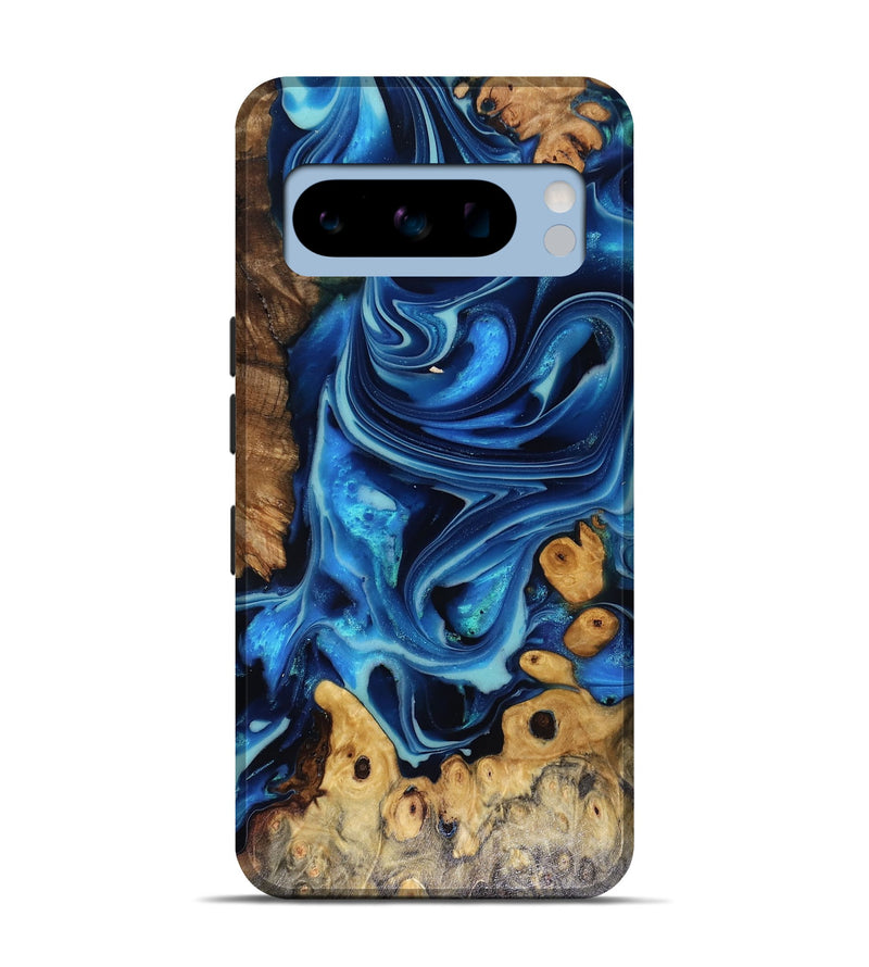 Pixel 8 Pro Wood Live Edge Phone Case - Larry (Blue, 816168)