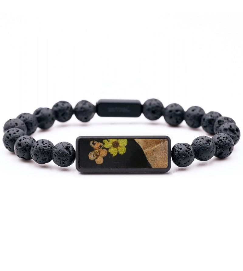 Lava Bead Wood Bracelet - Mildred (Bloom, 816172)