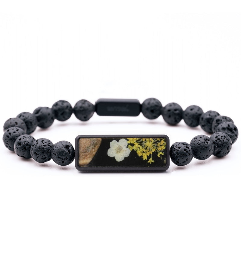 Lava Bead Wood Bracelet - Lakisha (Bloom, 816173)