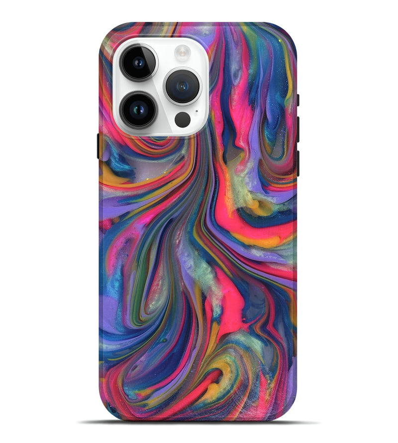 iPhone 15 Pro Max ResinArt Live Edge Phone Case - Missy (Neon, 816239)