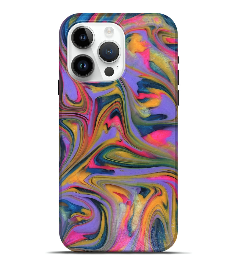 iPhone 15 Pro Max ResinArt Live Edge Phone Case - Kailee (Neon, 816241)