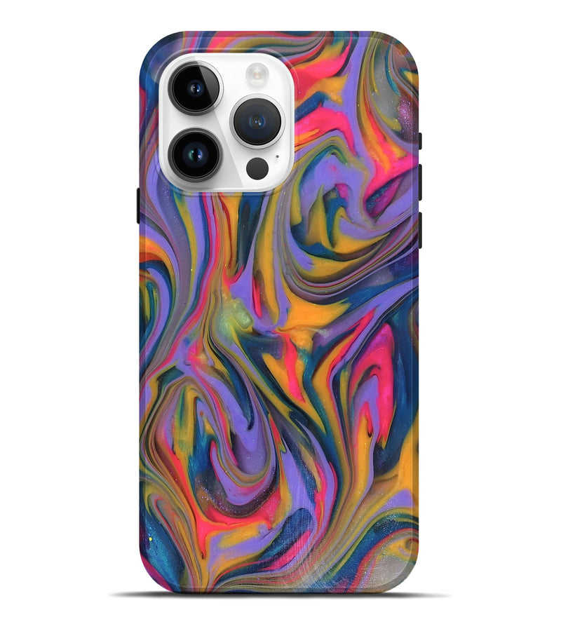 iPhone 15 Pro Max ResinArt Live Edge Phone Case - Juana (Neon, 816242)
