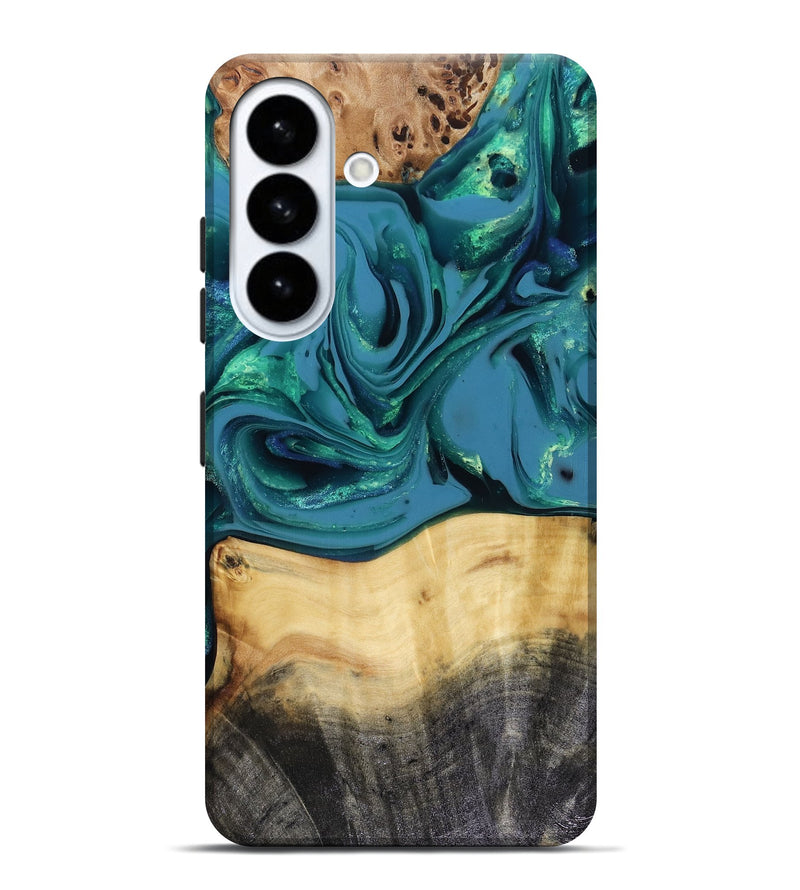 Galaxy S26 Plus Wood Live Edge Phone Case - Katlynn (Green, 816249)