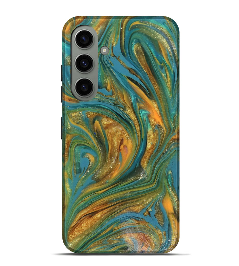 Galaxy S24 Plus ResinArt Live Edge Phone Case - Andy (Teal & Gold, 816250)