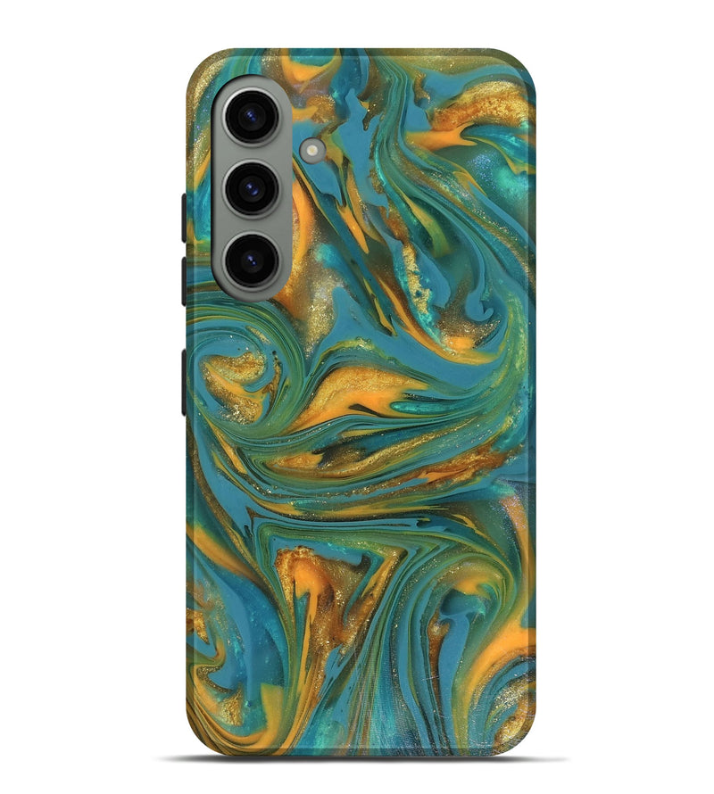 Galaxy S24 Plus ResinArt Live Edge Phone Case - Jaren (Teal & Gold, 816259)