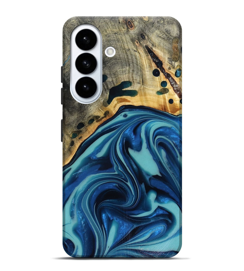 Galaxy S26 Plus Wood Live Edge Phone Case - Opal (Blue, 816262)