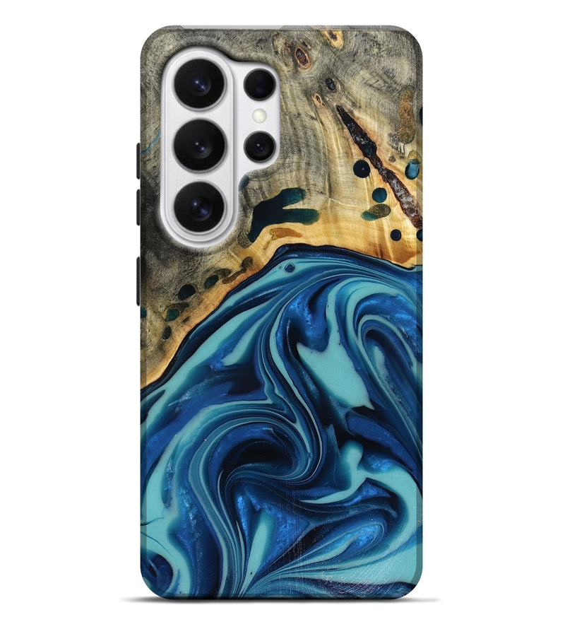Galaxy S26 Ultra Wood Live Edge Phone Case - Opal (Blue, 816262)
