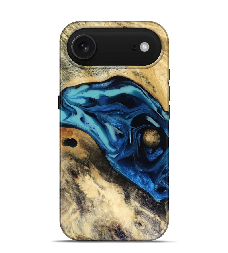 iPhone 17 Air Wood Live Edge Phone Case - Hendrix (Blue, 816263)