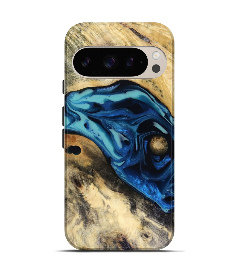 Pixel 10 Wood Live Edge Phone Case - Hendrix (Blue, 816263)