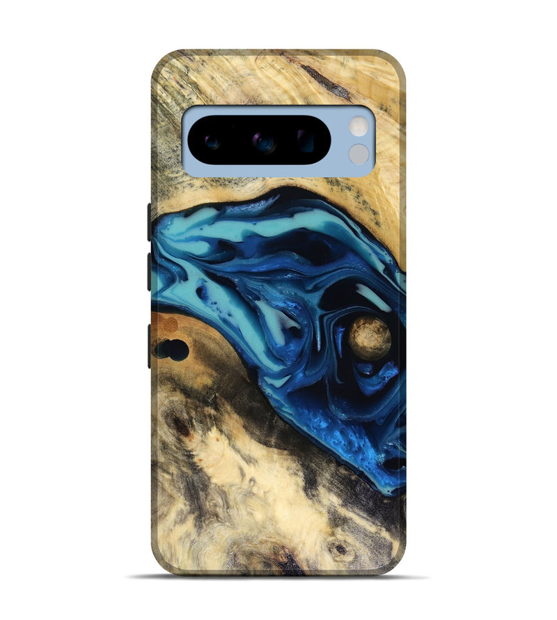 Pixel 8 Pro Wood Live Edge Phone Case - Hendrix (Blue, 816263)