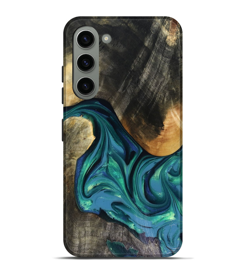 Galaxy S23 Plus Wood Live Edge Phone Case - Cayden (Green, 816264)