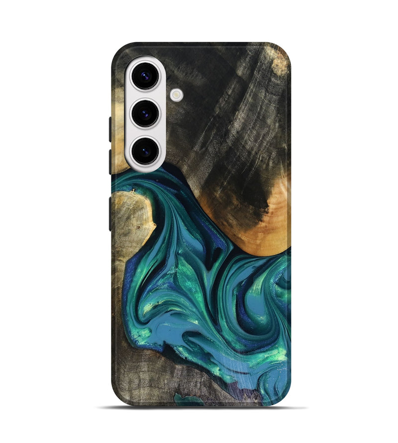 Galaxy S25 Wood Live Edge Phone Case - Cayden (Green, 816264)