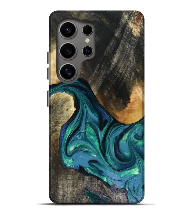 Galaxy S25 Ultra Wood Live Edge Phone Case - Cayden (Green, 816264)