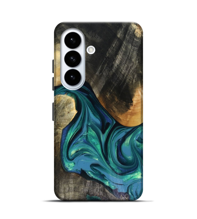 Galaxy S26 Wood Live Edge Phone Case - Cayden (Green, 816264)