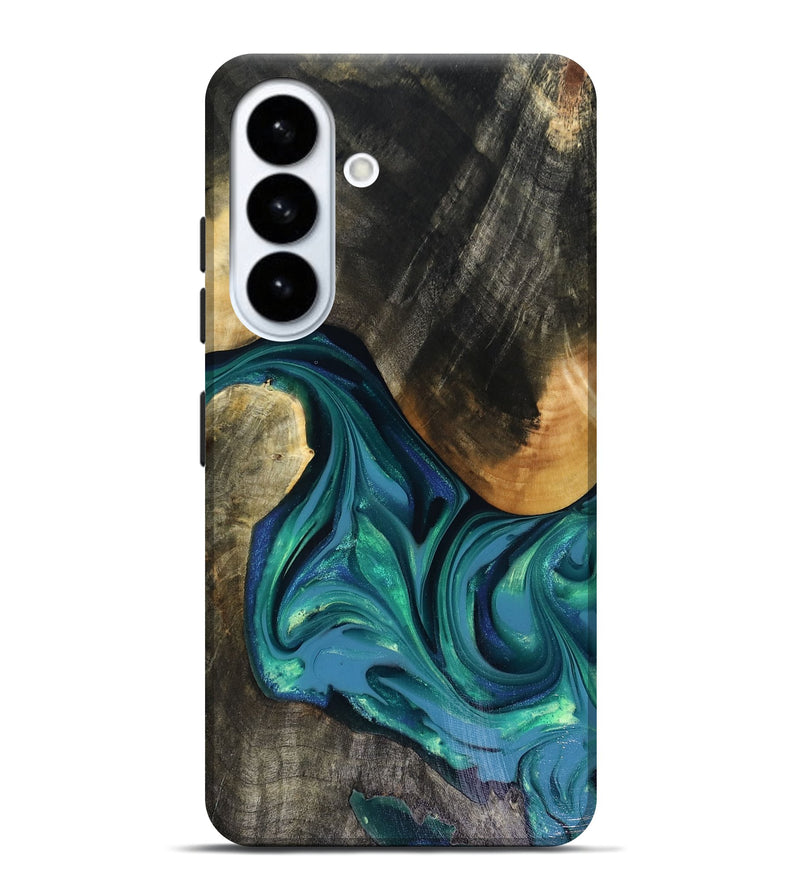 Galaxy S26 Plus Wood Live Edge Phone Case - Cayden (Green, 816264)