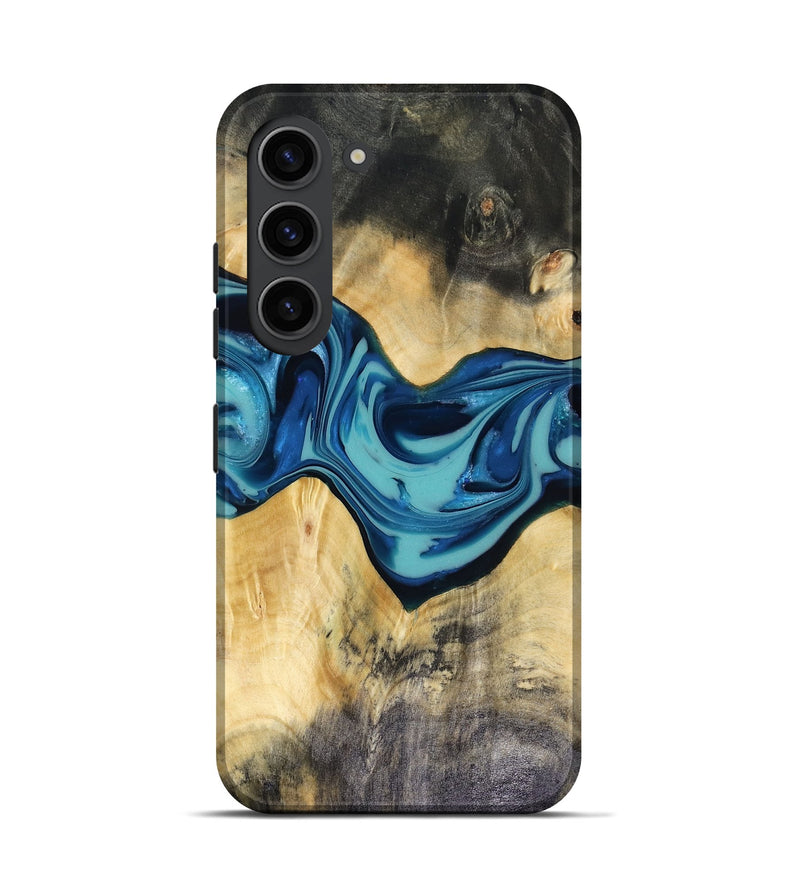 Galaxy S23 Wood Live Edge Phone Case - Asa (Blue, 816270)