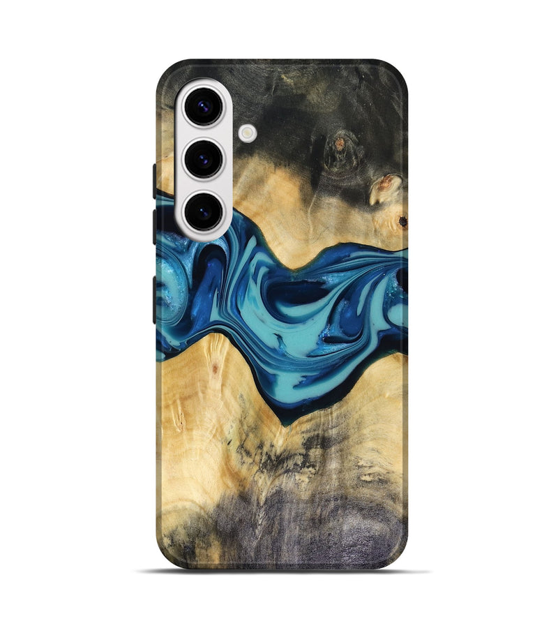 Galaxy S25 Wood Live Edge Phone Case - Asa (Blue, 816270)