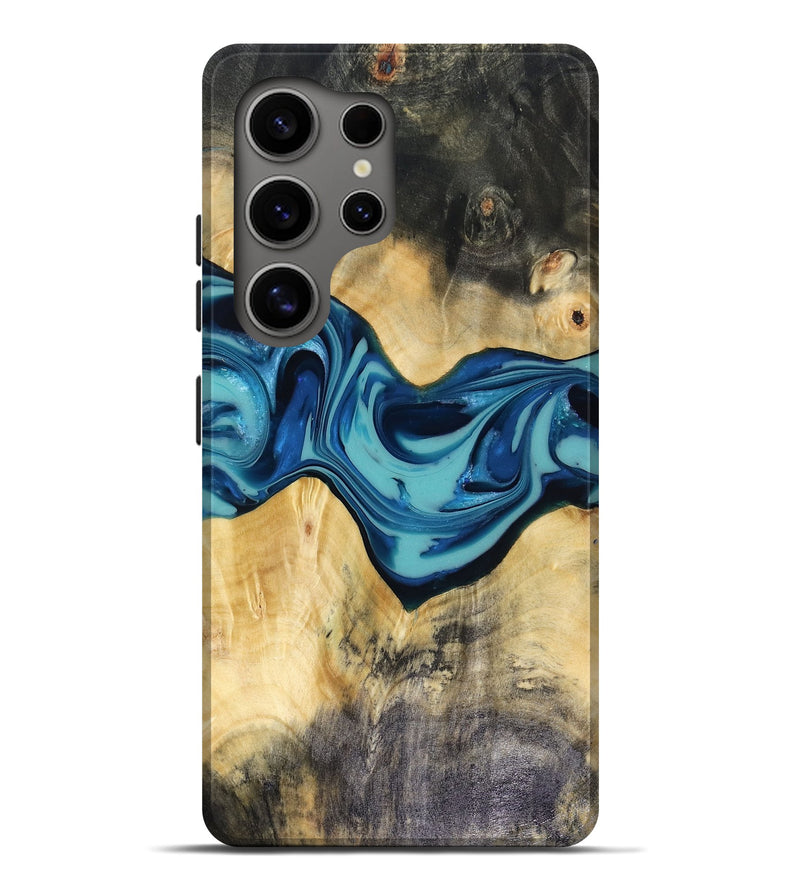 Galaxy S25 Ultra Wood Live Edge Phone Case - Asa (Blue, 816270)