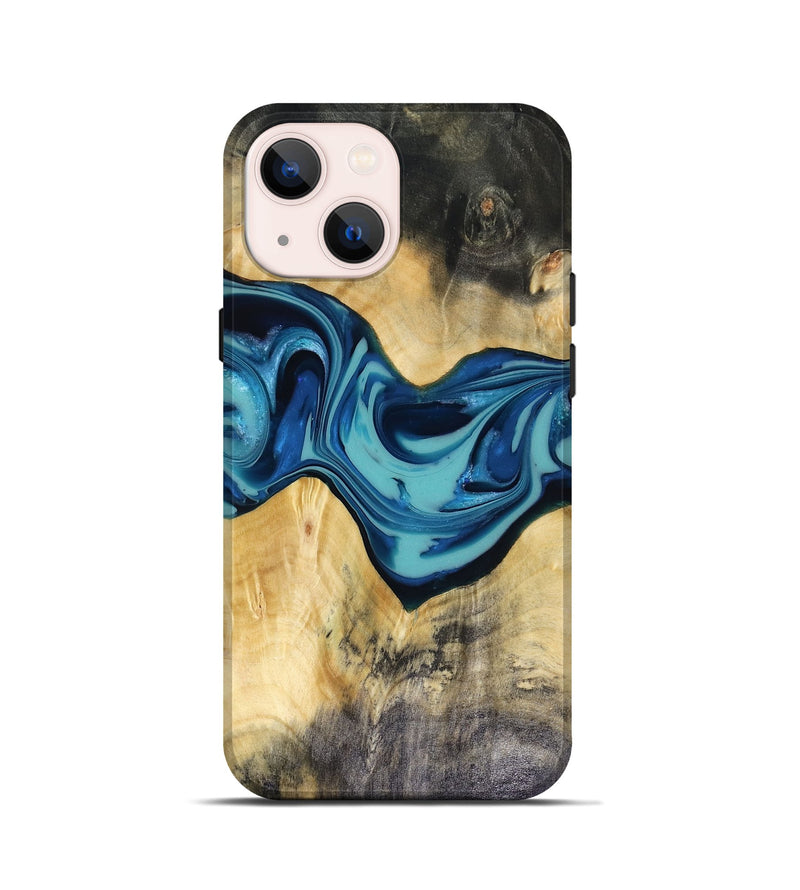 iPhone 13 mini Wood Live Edge Phone Case - Asa (Blue, 816270)
