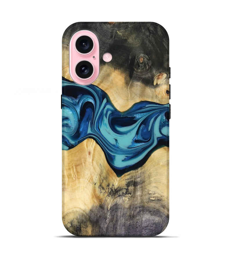 iPhone 17 Wood Live Edge Phone Case - Asa (Blue, 816270)