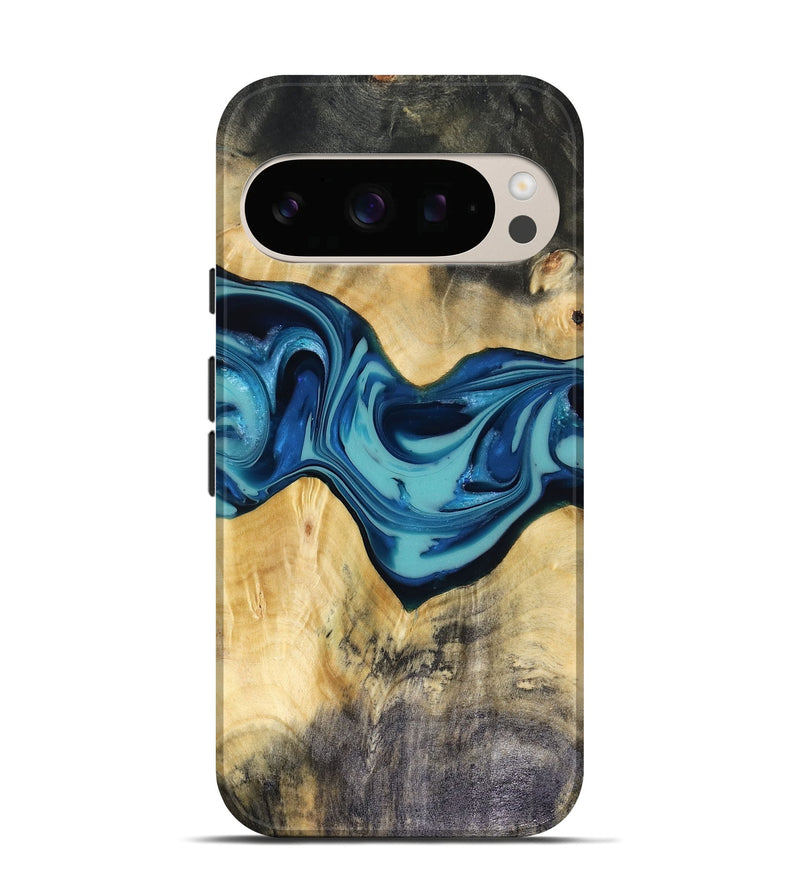 Pixel 10 Wood Live Edge Phone Case - Asa (Blue, 816270)