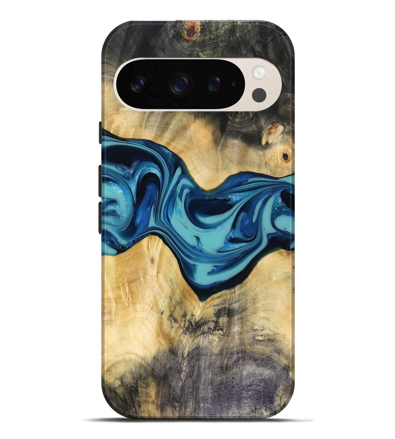 Pixel 10 Pro XL Wood Live Edge Phone Case - Asa (Blue, 816270)