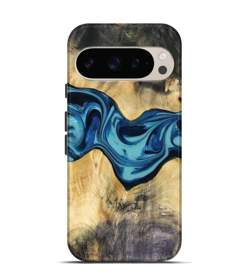 Pixel 9 Wood Live Edge Phone Case - Asa (Blue, 816270)
