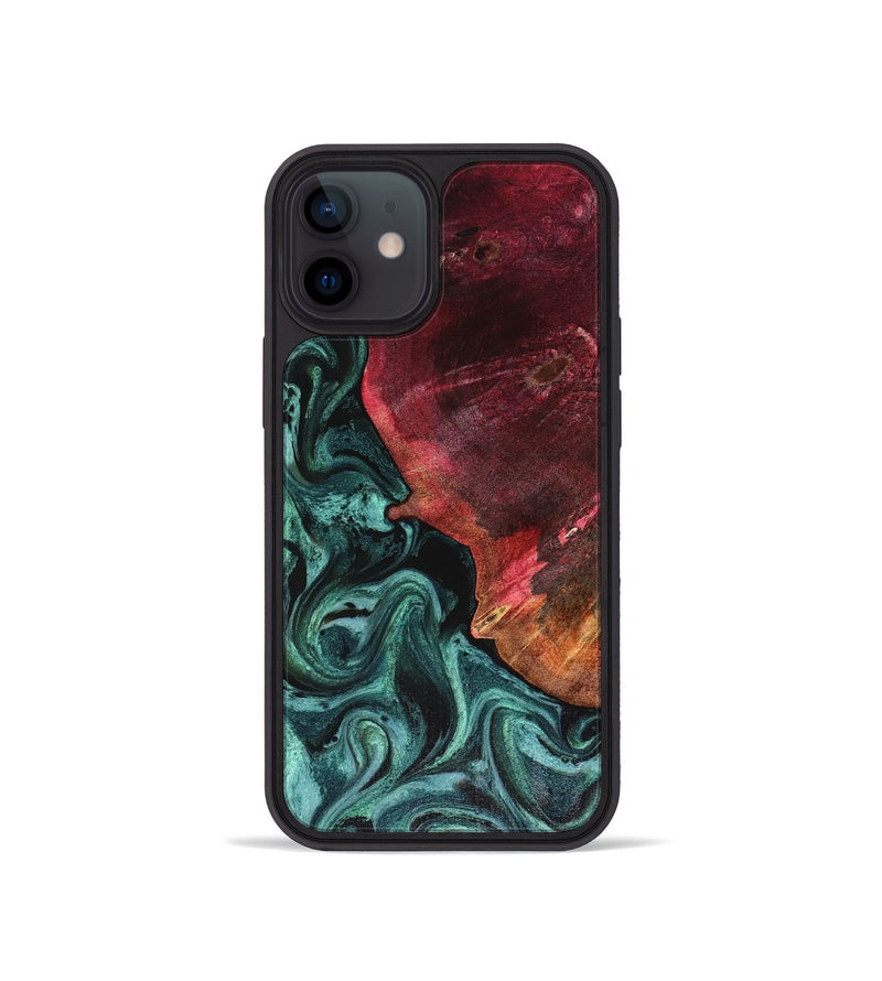 iPhone 12 mini Wood Phone Case - Dinah (Green, 816282)
