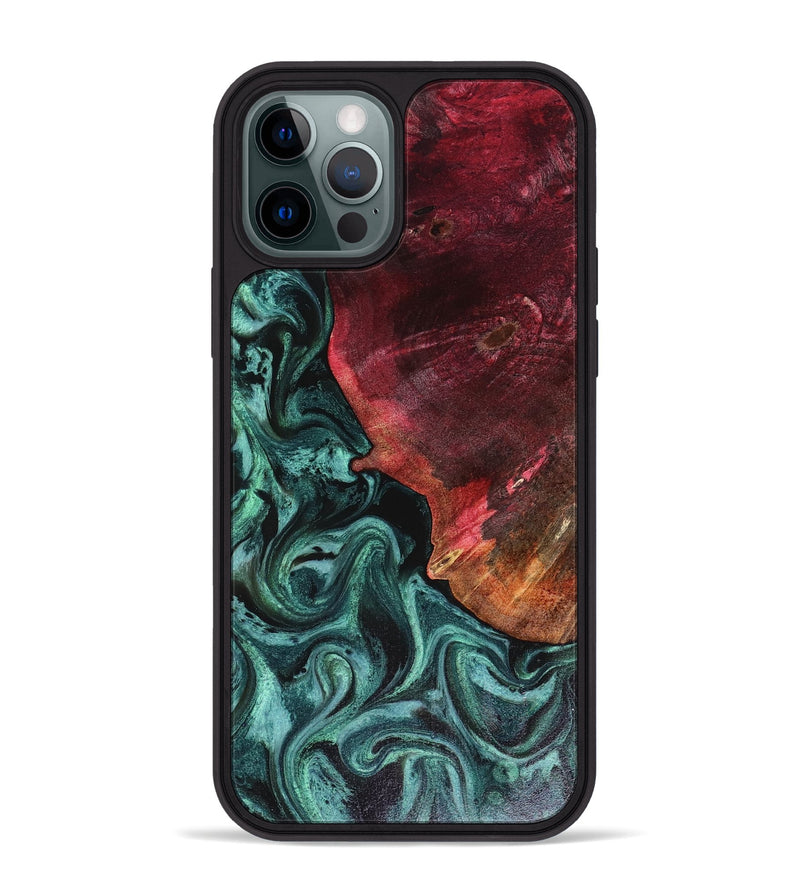 iPhone 12 Pro Max Wood Phone Case - Dinah (Green, 816282)