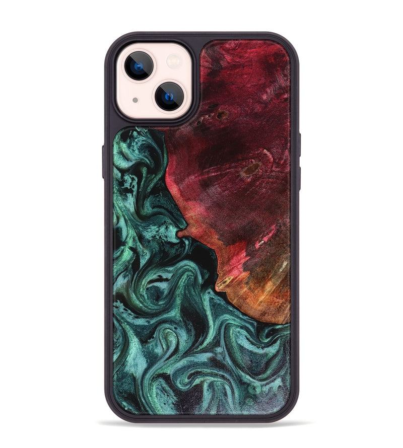 iPhone 14 Plus Wood Phone Case - Dinah (Green, 816282)