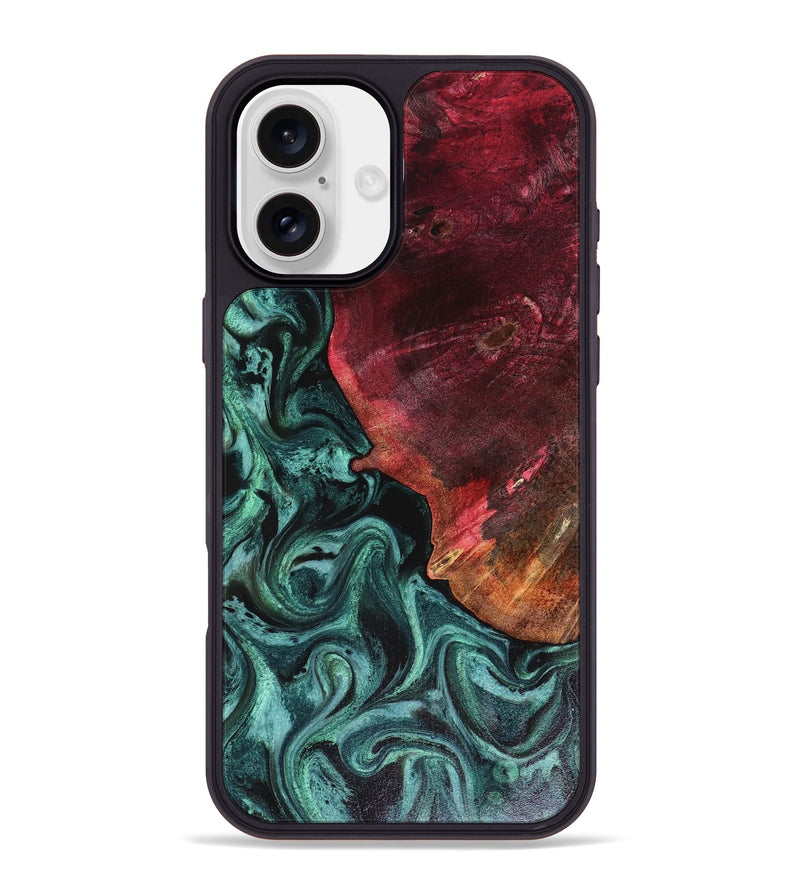 iPhone 16 Plus Wood Phone Case - Dinah (Green, 816282)