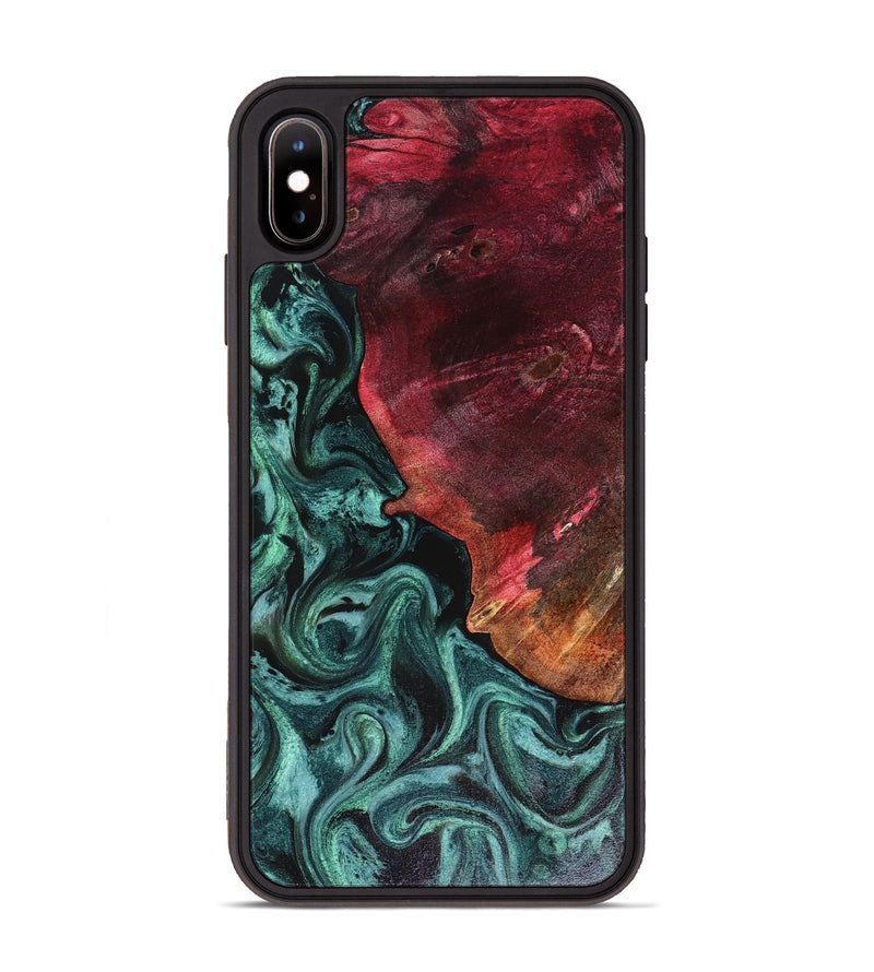 iPhone Xs Max Wood Phone Case - Dinah (Green, 816282)