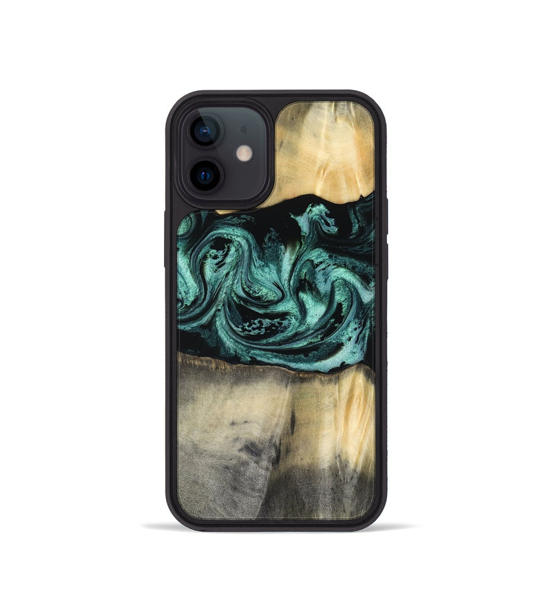 iPhone 12 mini Wood Phone Case - Dara (Green, 816286)
