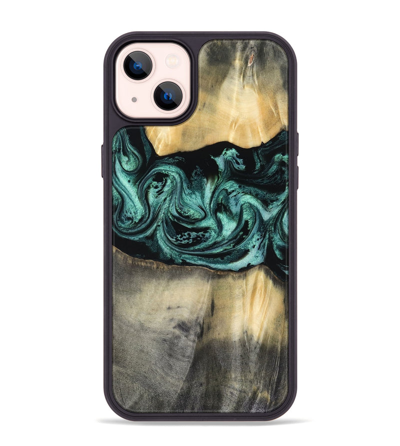 iPhone 14 Plus Wood Phone Case - Dara (Green, 816286)