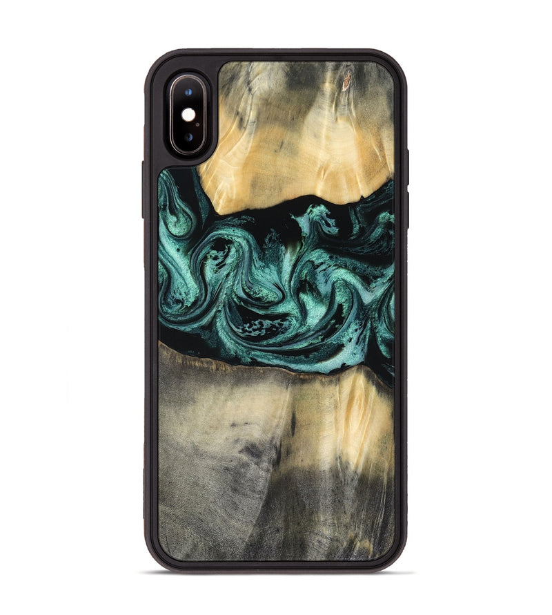 iPhone Xs Max Wood Phone Case - Dara (Green, 816286)