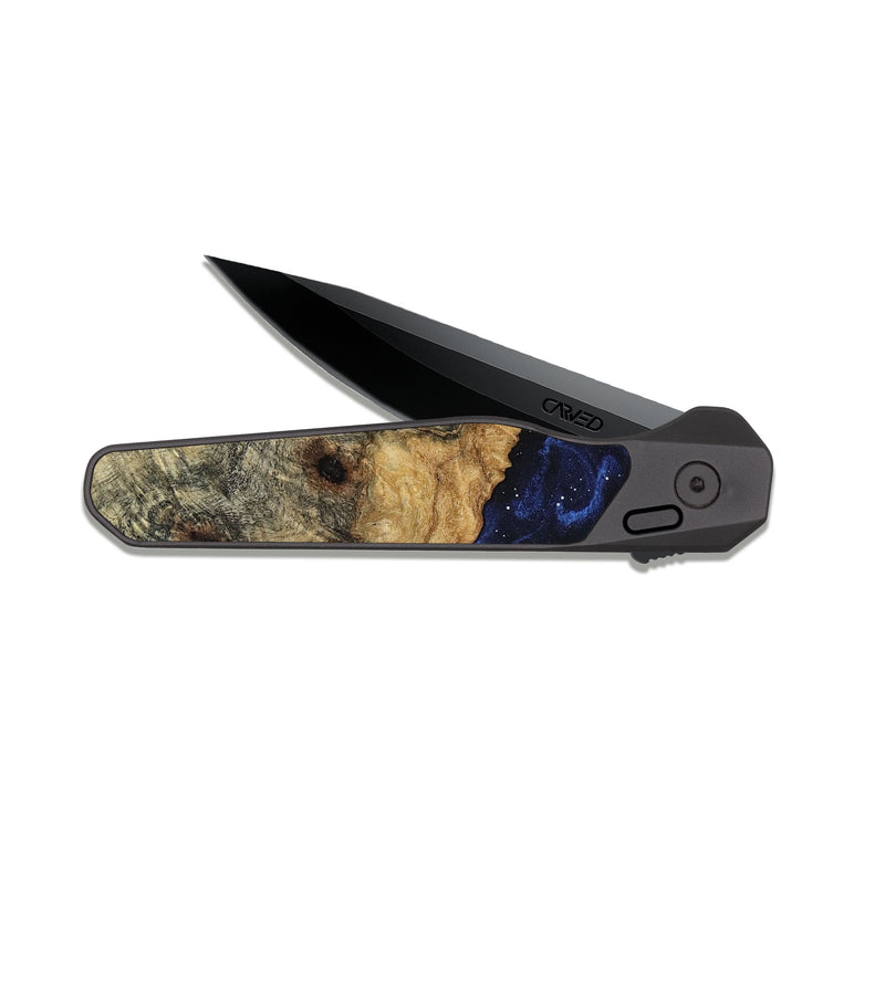 EDC Dark Slate Wood Pocket Knife - Fran (Cosmos, 816332)