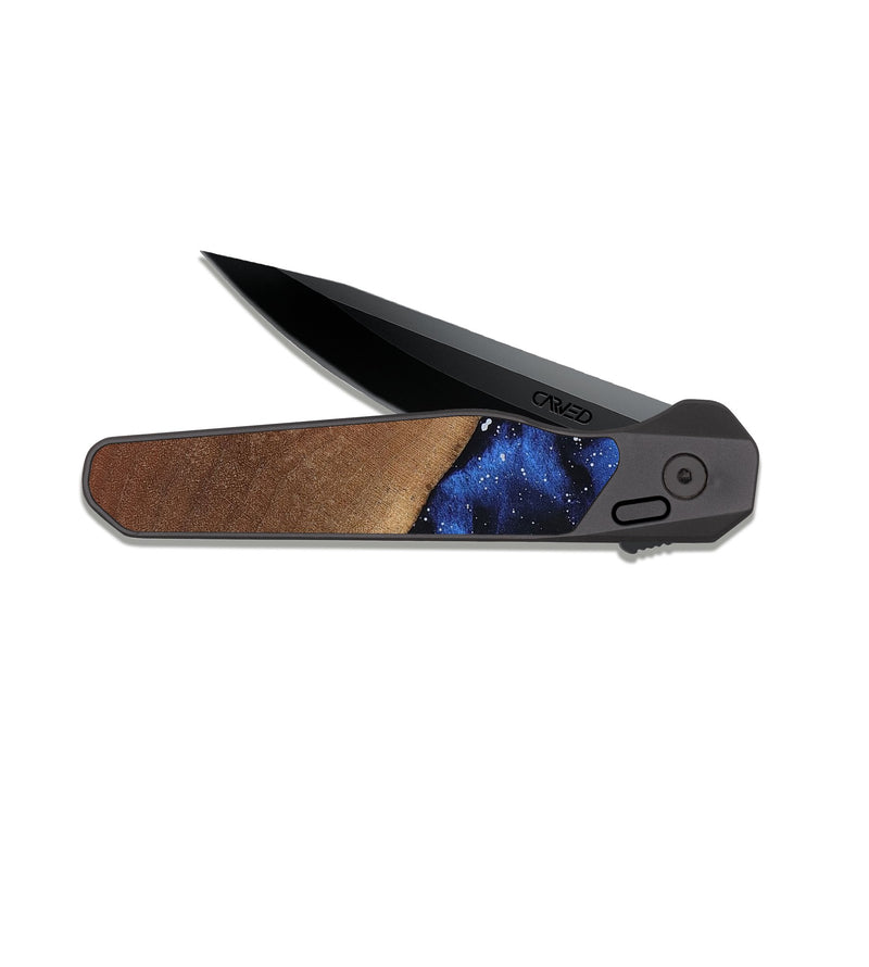 EDC Dark Slate Wood Pocket Knife - Maliyah (Cosmos, 816339)