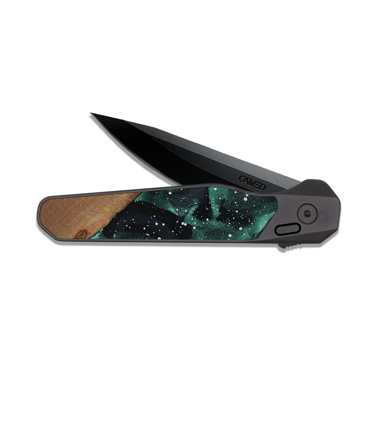 EDC Dark Slate Wood Pocket Knife - Melvyn (Cosmos, 816359)