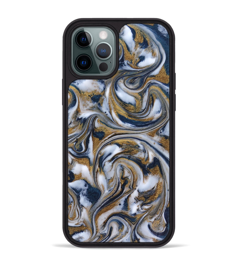 iPhone 12 Pro Max ResinArt Phone Case - Dale (Teal & Gold, 816364)