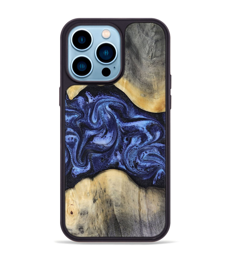 iPhone 14 Pro Max Wood Phone Case - Jeannie (Blue, 816366)