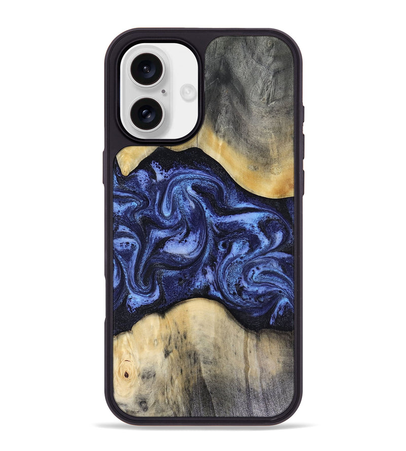 iPhone 16 Plus Wood Phone Case - Jeannie (Blue, 816366)