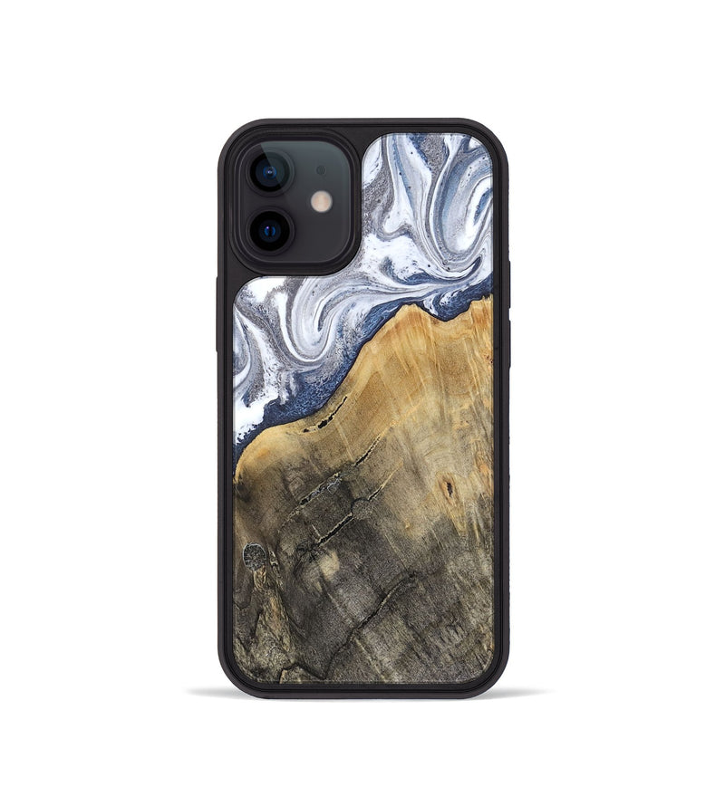 iPhone 12 mini Wood Phone Case - Stevie (Blue, 816370)