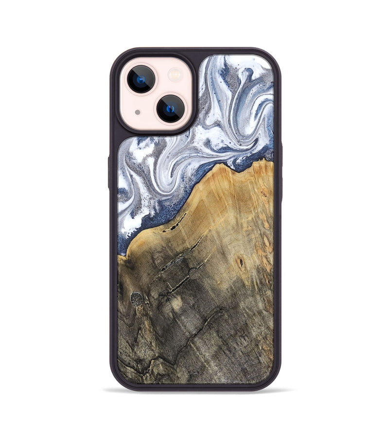 iPhone 14 Wood Phone Case - Stevie (Blue, 816370)