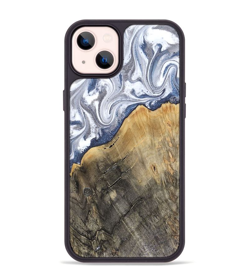 iPhone 14 Plus Wood Phone Case - Stevie (Blue, 816370)