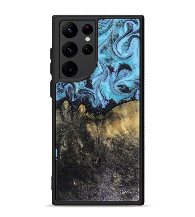 Galaxy S22 Ultra Wood Phone Case - Jacque (Blue, 816372)